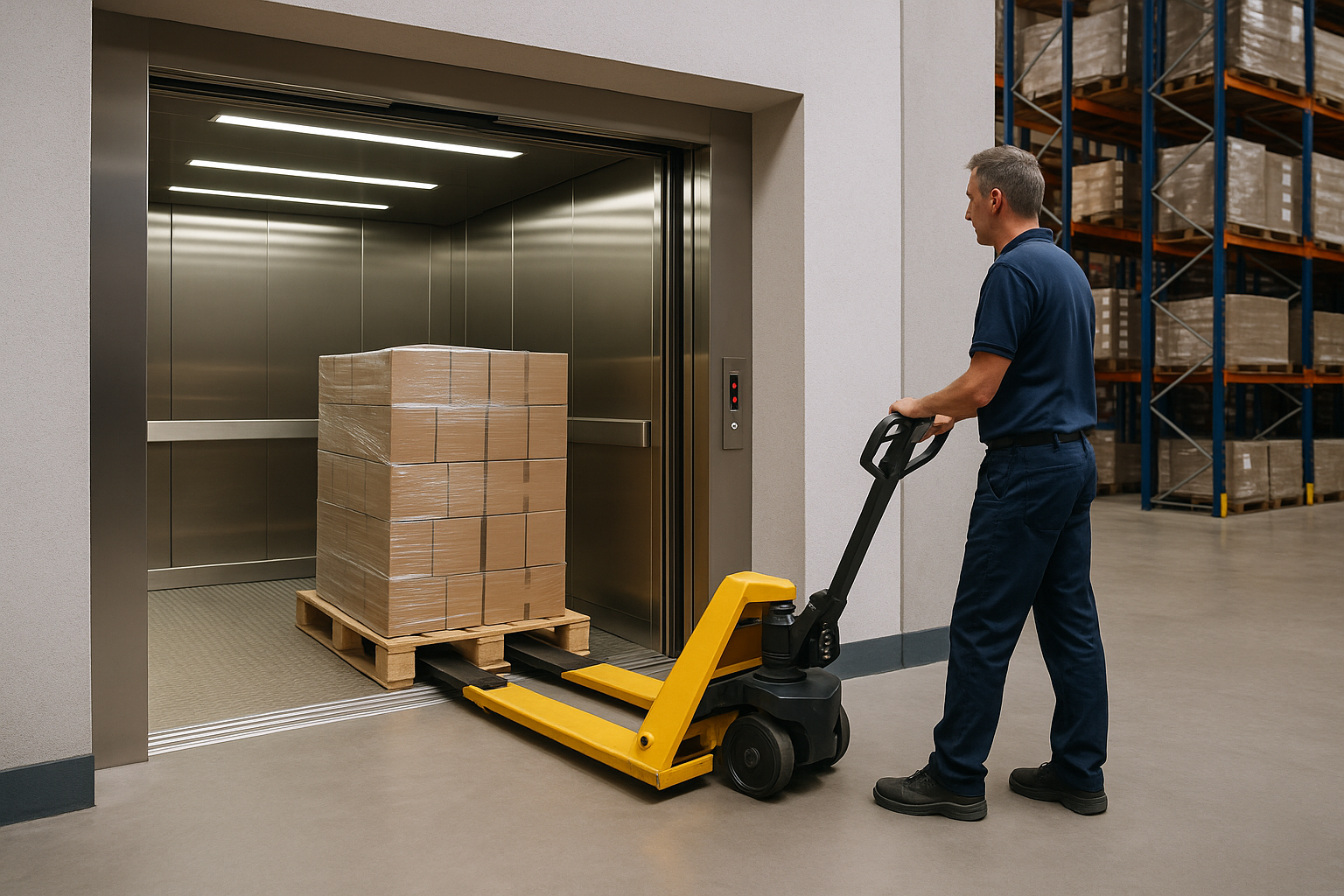 En este momento estás viendo ¿Tienes un negocio logístico? Así optimizas tus cargas con elevadores montacargas modernos