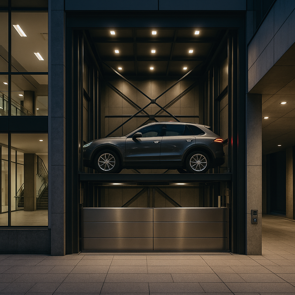 En este momento estás viendo Elevadores para autos en edificios: eficiencia, seguridad y control en un solo sistema