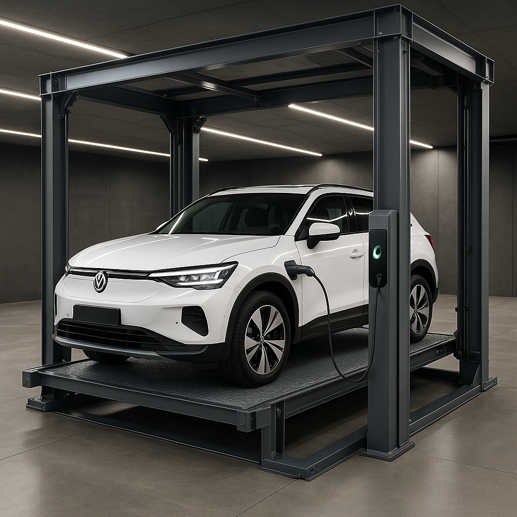 En este momento estás viendo Elevadores para autos eléctricos: soluciones adaptadas a la nueva movilidad urbana