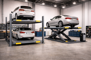 Lee más sobre el artículo Comparativa de elevadores para autos: plataformas vs. sistemas hidráulicos