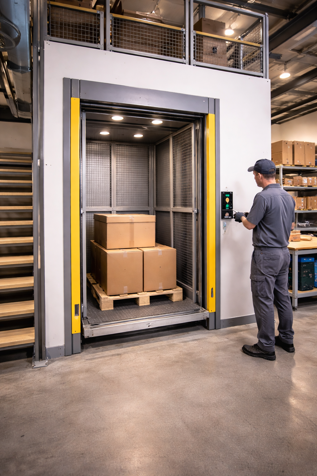 En este momento estás viendo Tipos de elevadores montacargas compactos ideales para talleres y pequeños almacenes