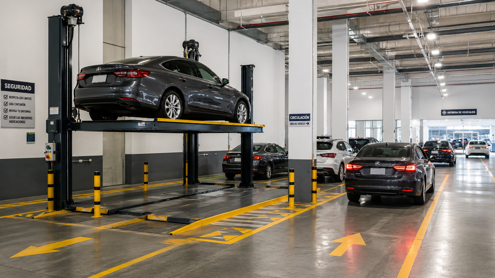 Lee más sobre el artículo Elevadores para autos en México para agencias de alta rotación